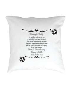 1st Christmas Mummy & Daddy Cushion