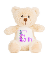 Printme Flower Alphabet Teddy Bear