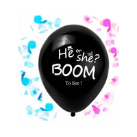 Gender Reveal Black Jumbo Balloon 36"