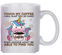 Silver Glitter Coffee Mug - Touch My Coffee