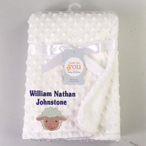 Minky White Pea Blanket