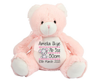 Zippies Teddy Bear Birth Details