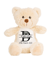 Printme Alphabet Tan Teddy Bear