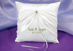 Wedding Ring Pillow Rhinestone