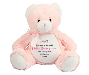 Zippies Teddy Bear Welcome to the World